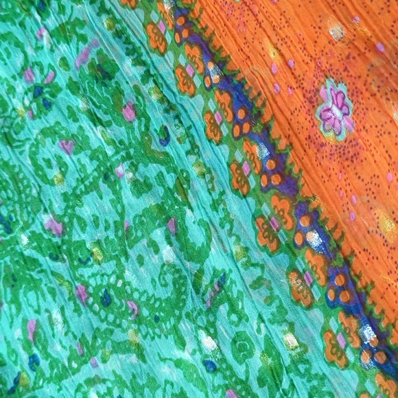 ANTHRO I Boho Sheer Smocked Antonella Peasant Blouse Top by Akemi + Kin, XS - Picture 9 of 15